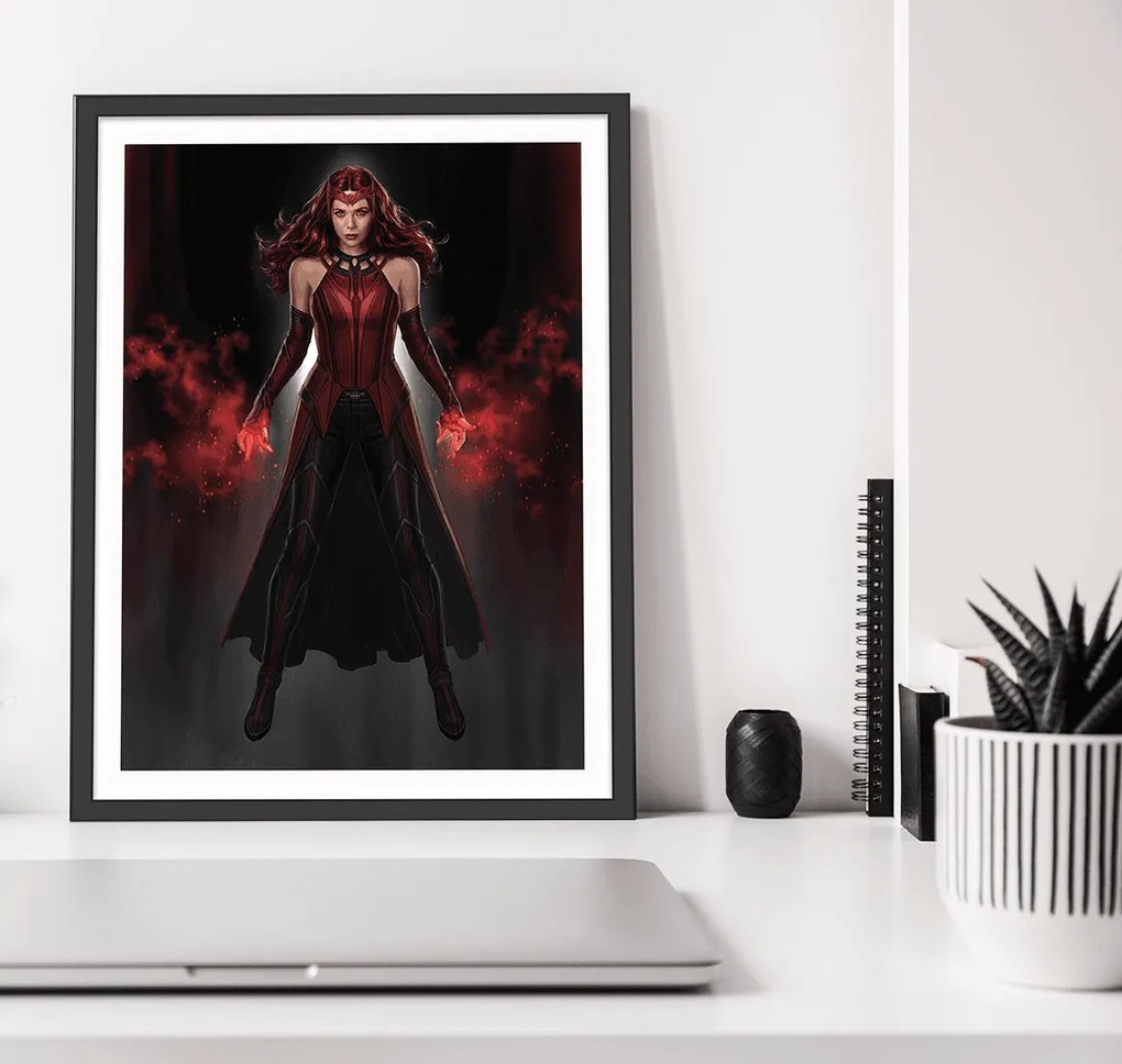 Πόστερ &amp;  Κάδρο Scarlet Witch MV041 30x40cm Μαύρο Ξύλινο Κάδρο (με πόστερ)