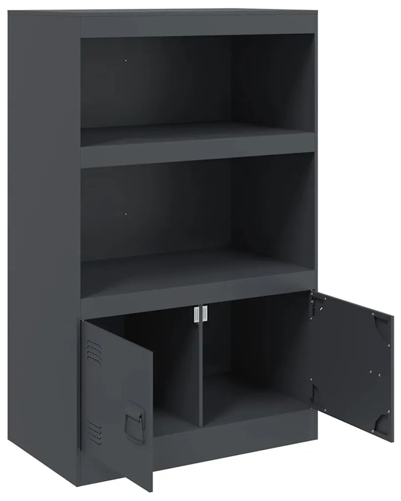 vidaXL Μπουφές Ανθρακί 67x39x107 εκ. από Ατσάλι