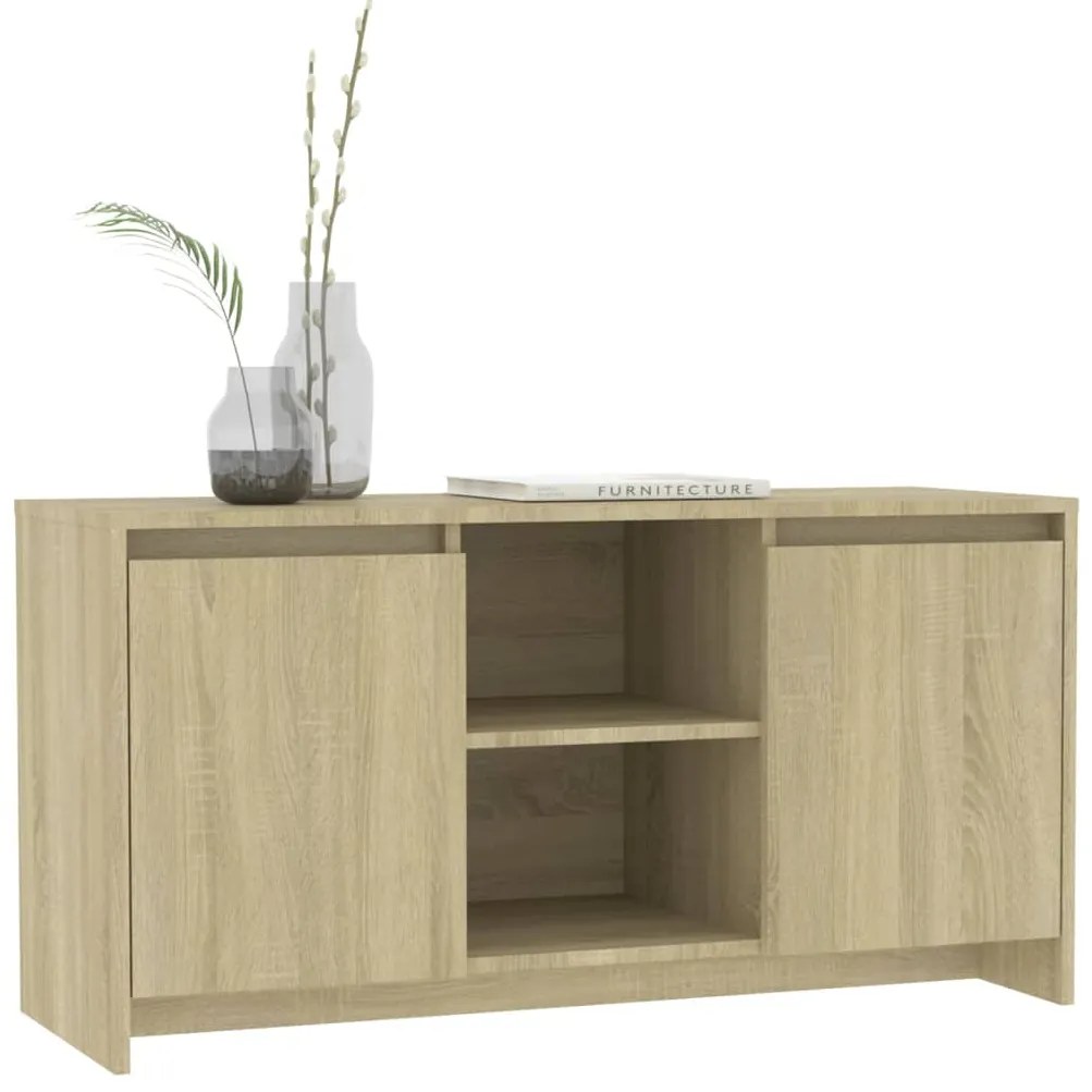 vidaXL Έπιπλο Τηλεόρασης Sonoma Δρυς 102x37,5x52,5 εκ. Επεξεργ. Ξύλο