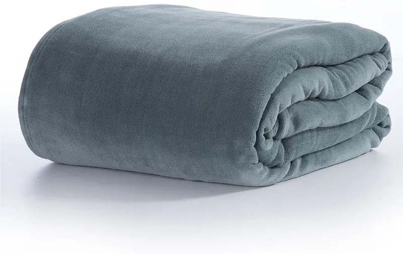 Κουβέρτα Fleece Υπέρδιπλη Cosy Dusty Blue 220x240 - Nef-Nef Homeware