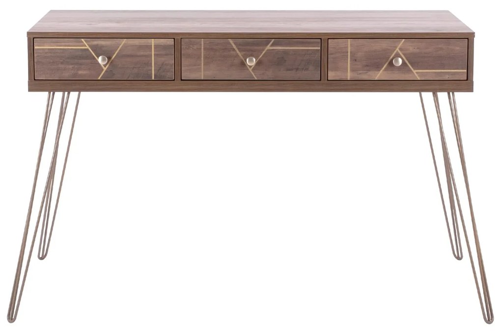 Κονσόλα KAITLYN Καρυδί - Χρυσό 120x55x79,5Y εκ. 120x55x79.5 εκ.