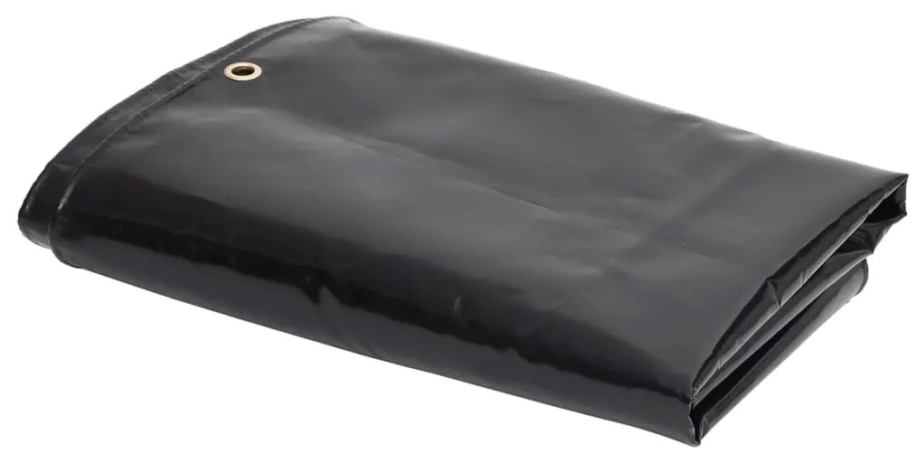 vidaXL Μουσαμάς Μαύρος 650 γρ./μ.² 3 x 4 μ.