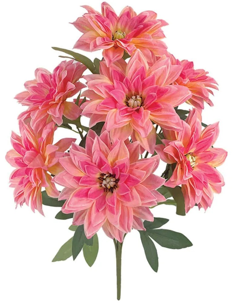 Τεχνητό Μπουκέτο Χρυσάνθεμα 00-00033-1 71cm Coral Marhome Συνθετικό Υλικό