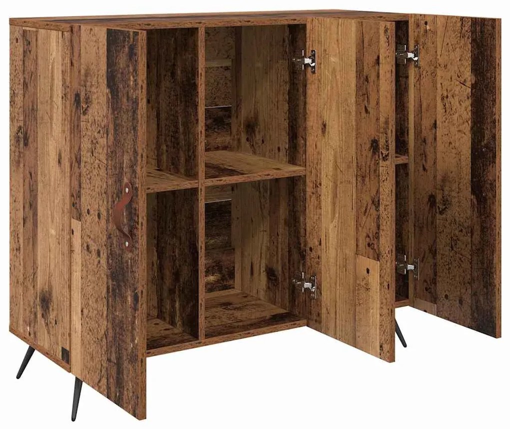 vidaXL Πλαϊνό γραφείο Παλιό ξύλο 89,5 x 34 x 80 εκ. Επεξεργασμένο ξύλο