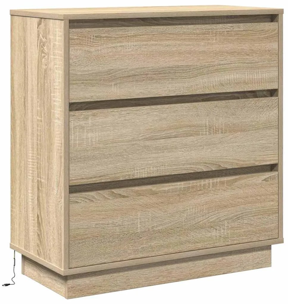 vidaXL Κομοδίνο με Sonoma Δρυς 71 x 34.5 x 75 εκ. Επεξεργασμένο ξύλο