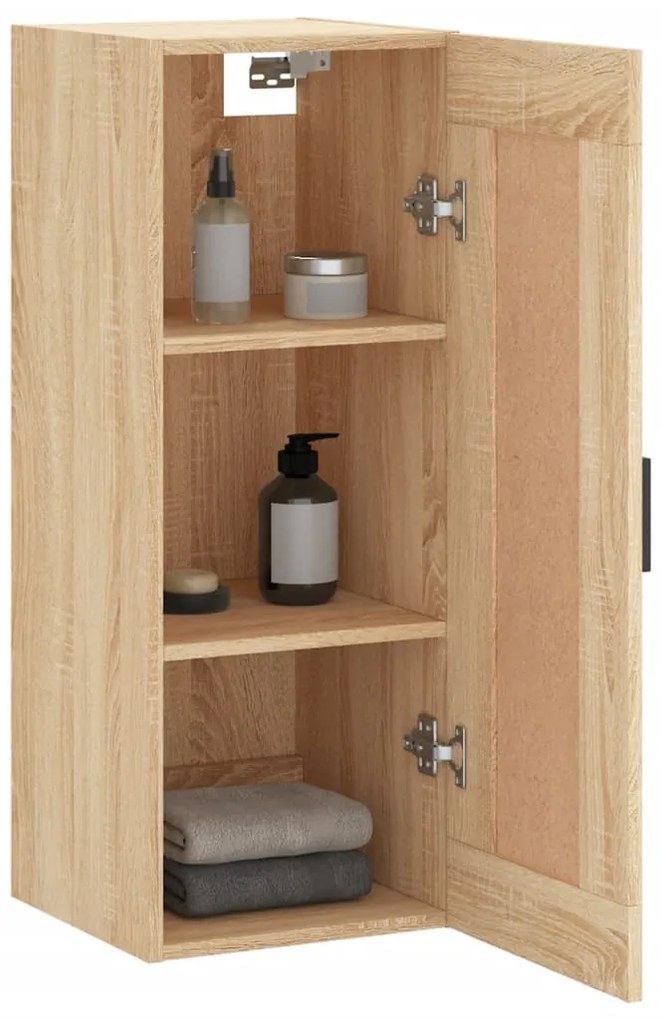 vidaXL Ντουλάπι Τοίχου Sonoma Δρυς 34,5 x 34 x 90 εκ. Επεξεργ. Ξύλο