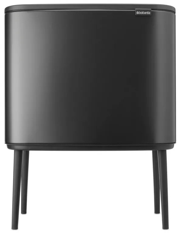 Κάδος Brabantia Bo Touch 1008857, 3x11 l, Ομαλό και αθόρυβο άνοιγμα, Μεγάλο άνοιγμα, Σκούρο γκρι