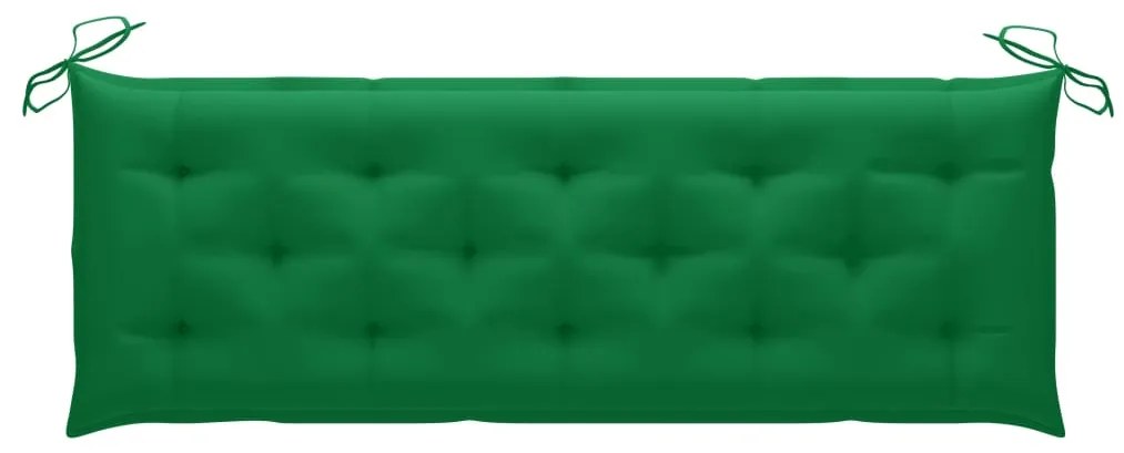 vidaXL Παγκάκι Κήπου Στοιβαζόμενο 159 εκ. Μασίφ Ξύλο Teak με Μαξιλάρι