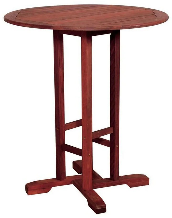 Τραπέζι Μπαρ Ξύλινο Στρογγυλό 90cm T5113-CR Red Shorea