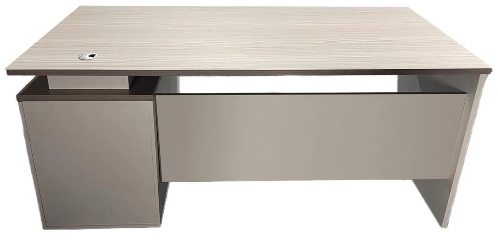 Γραφείο εργασίας Armadi με ντουλάπι σε Sonoma - Λευκό 140x70x75εκ 140x70x75 εκ.