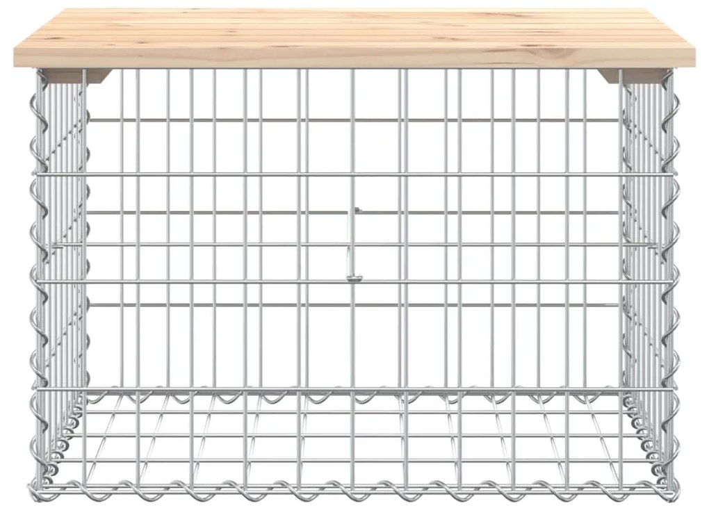 vidaXL Παγκάκι Κήπου Συρματοκιβώτιο 63x44x42 εκ. από Μασίφ Ξύλο Πεύκου