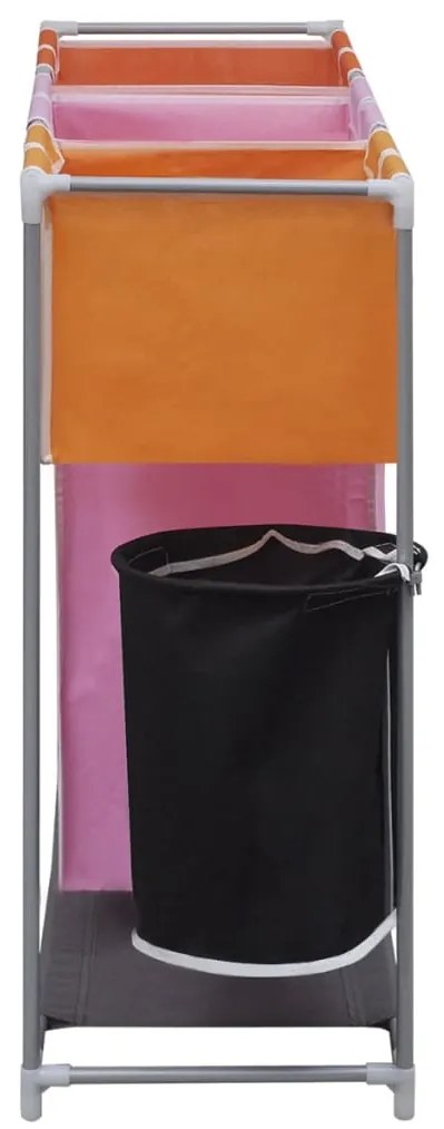 Καλάθι Διαχωρισμού Απλύτων 3 Τμημάτων με Κάδο