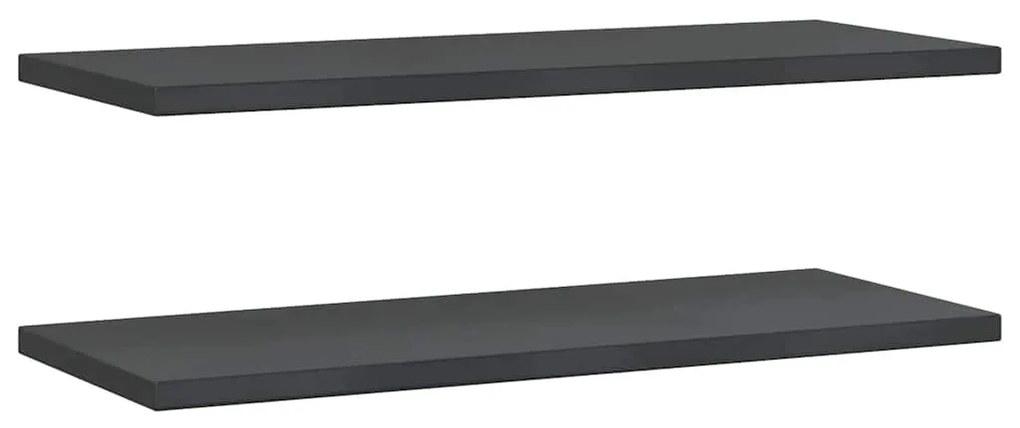 vidaXL Ράφια Τοίχου 2 τεμ. Μαύρο 100x40x3 εκ. Ανοξείδωτο Ατσάλι