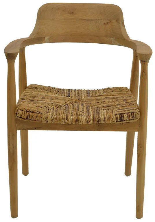 ΠΟΛΥΘΡΟΝΑ DENVERONE PAKOWORLD ΦΥΣΙΚΟ TEAK ΞΥΛΟ ΚΑΙ ΨΑΘΑ 57X54X79ΕΚ