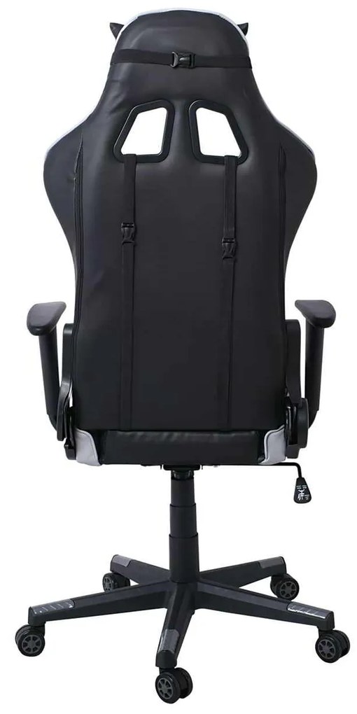 BF8000 Gaming Πολυθρόνα Γραφείου, Ανάκλιση Πλάτης έως 90°, Pvc Μαύρο - Γκρι