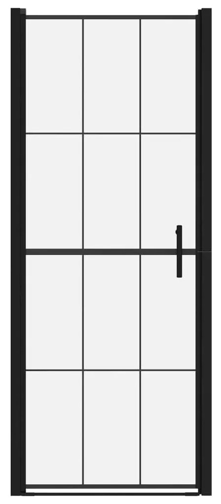 Πόρτα Ντουζιέρας Μαύρη 91 x 195 εκ. από Ψημένο Γυαλί