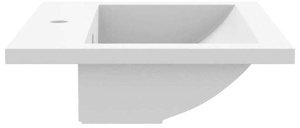 vidaXL Νιπτήρας Λευκός 600 x 450 x 120 χιλ. Γρανιτένιος