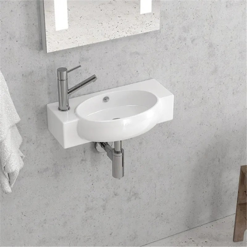 Karag LT 5037 Νιπτήρας Αναρτώμενος Λευκό Πορσελάνι 50x27x12cm