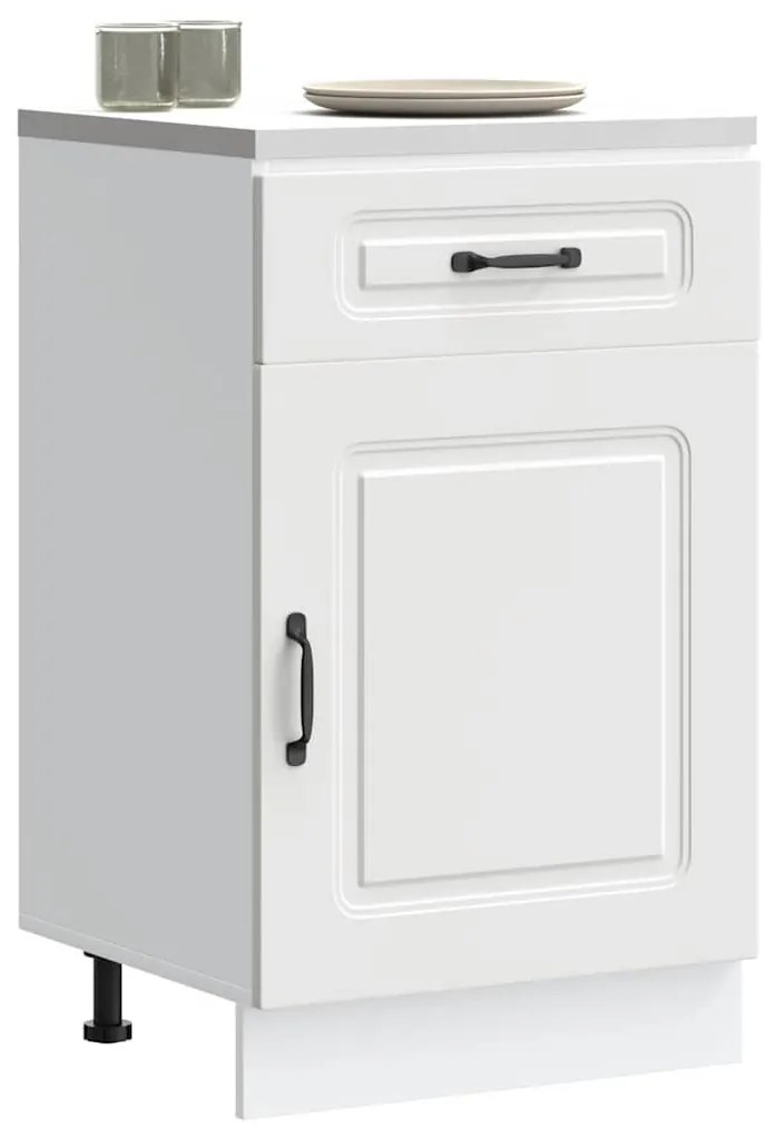ντουλάπι βάσης κουζίνας Kalmar Λευκό από Επεξεργασμένο Ξύλο