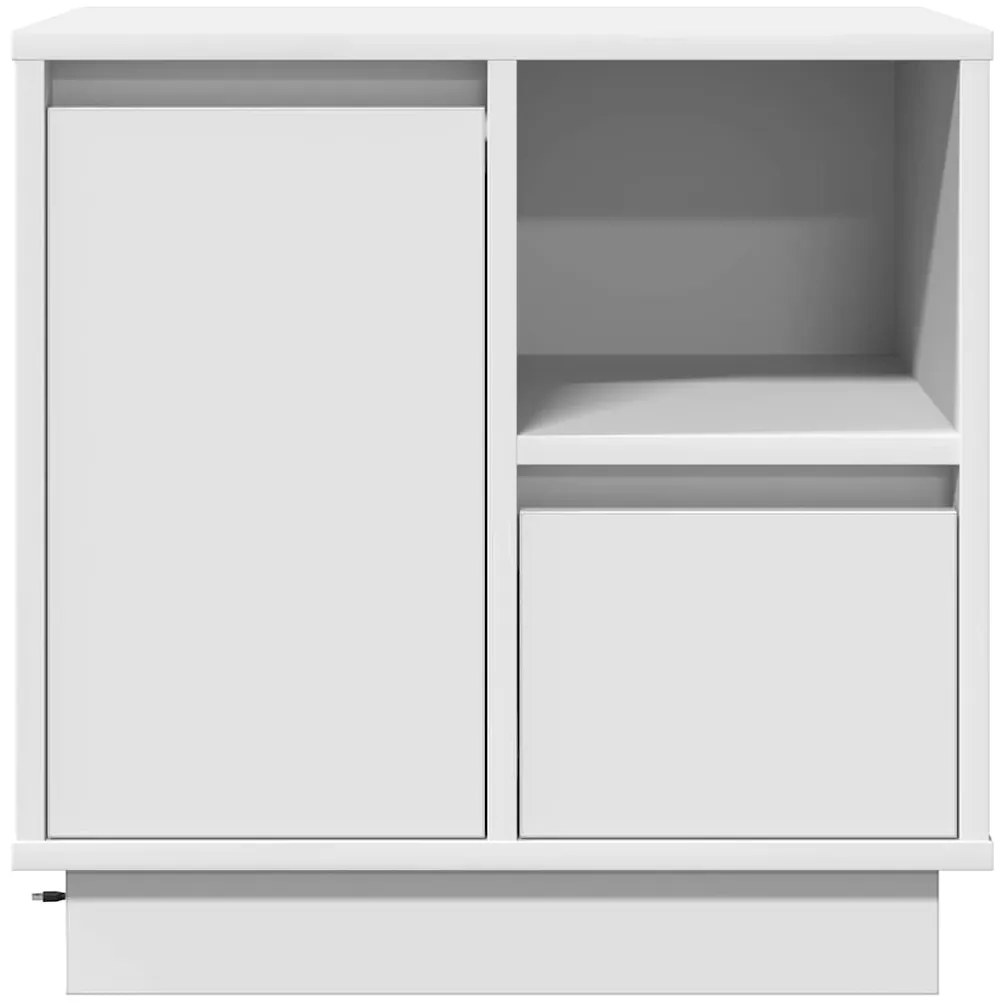 vidaXL Κομοδίνο με συρτάρι Λευκό 50 x 34.5 x 50 εκ. Επεξεργασμένο ξύλο