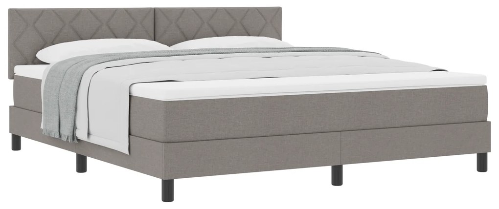 vidaXL Κρεβάτι Box Spring με Στρώμα Ταμπά 180x200 εκ. Υφασμάτινο