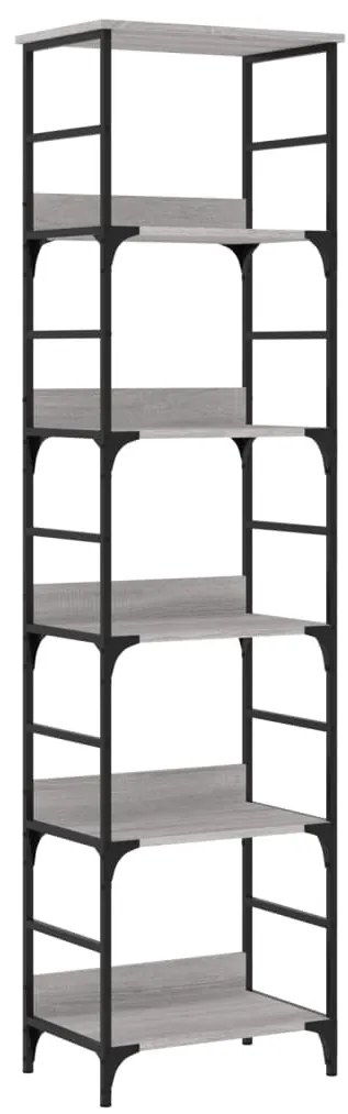 vidaXL Βιβλιοθήκη Γκρι Sonoma 50x33x188,5 εκ. Επεξεργασμένο Ξύλο