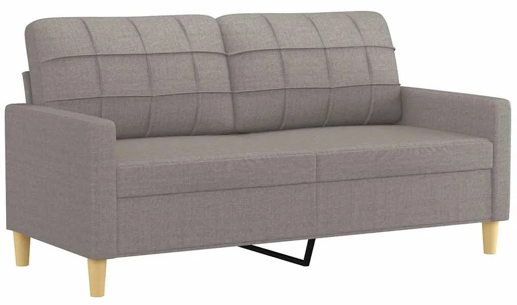 vidaXL Καναπές Διθέσιος Taupe 140 εκ. Υφασμάτινος