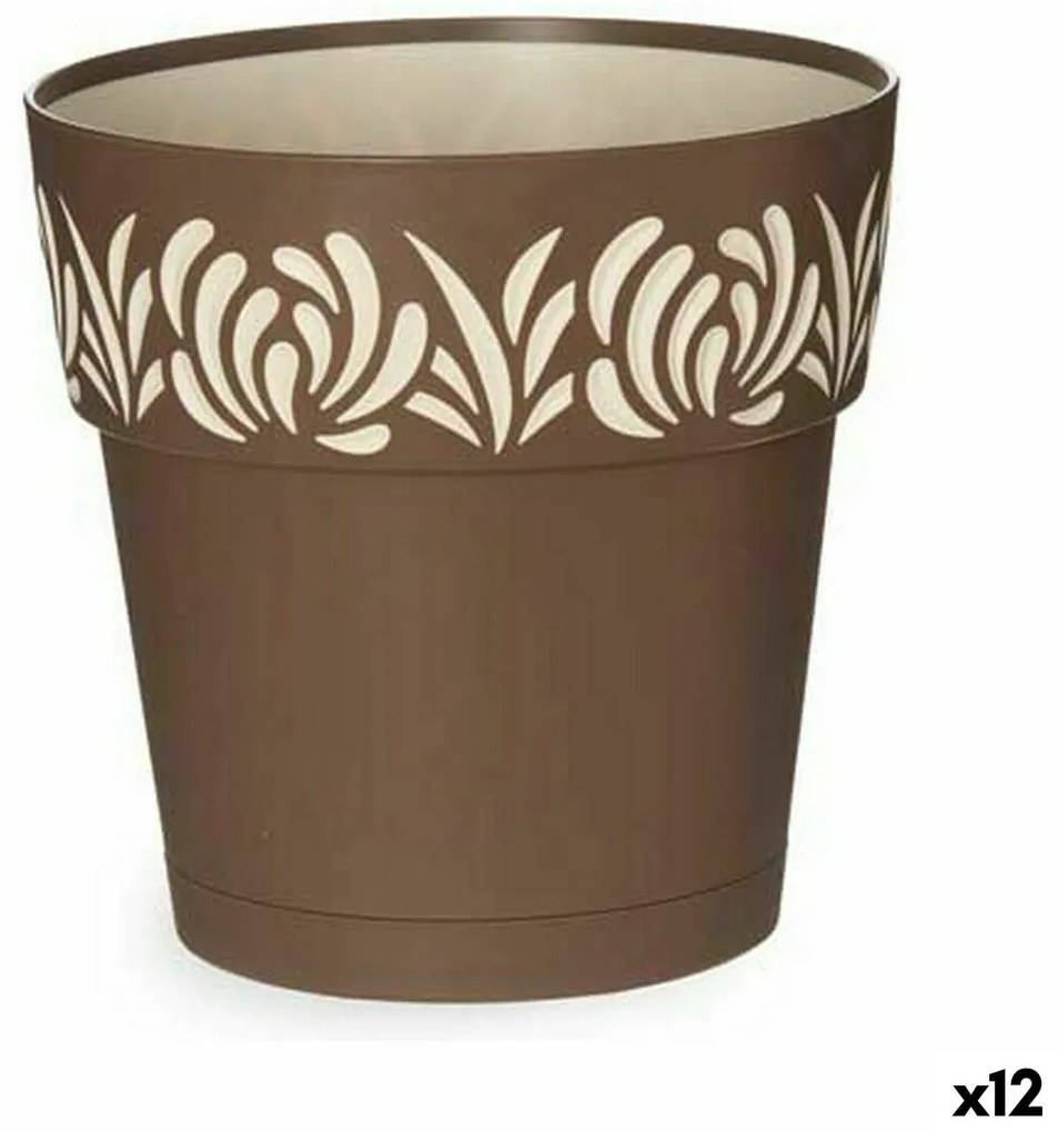 Αυτοποτιστικη Γλάστρα Stefanplast Gaia Καφέ Πλαστική ύλη 19 x 19 x 19 cm (12 Μονάδες)