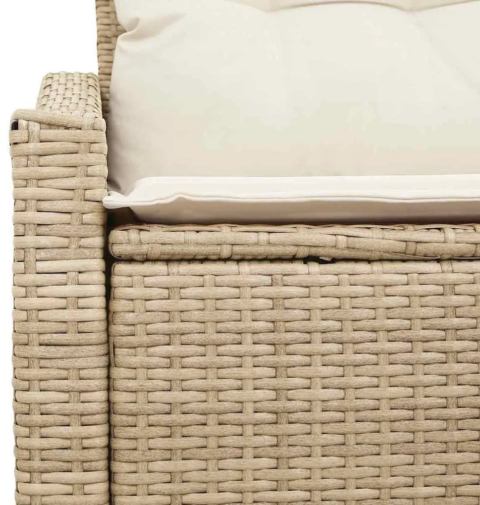 vidaXL Καναπές Κήπου με μαξιλάρι 123 x 62 x 69 εκ συνθετικό ρατάν