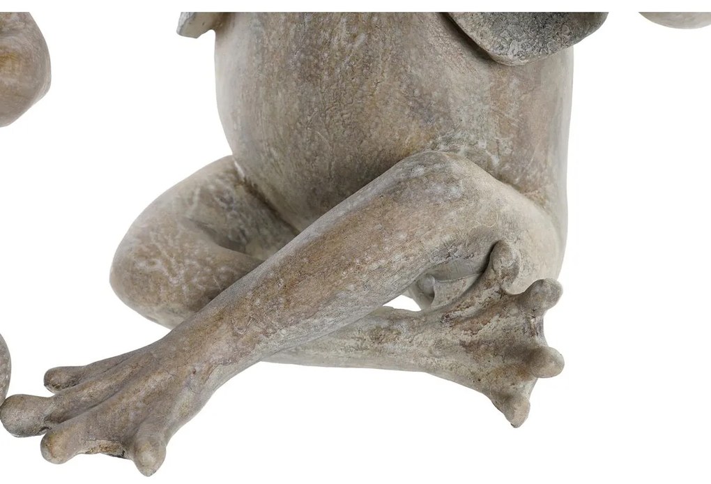 Διακοσμητική Φιγούρα DKD Home Decor Μουσικός 23 x 19,5 x 22,5 cm Καφέ Βάτραχος (3 Μονάδες)