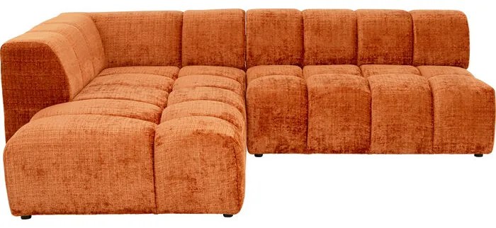 Corner Sofa Belami Rust Left 265cm - Πορτοκαλί