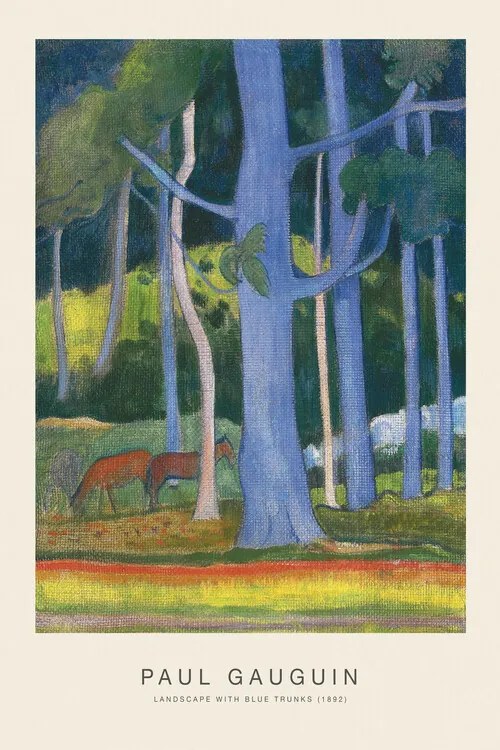 Αναπαραγωγή Landscape with Blue Trunks (Special Edition) - Paul Gauguin