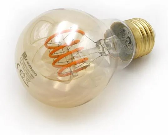 Adeleq Λάμπα LED COG Spiral Αχλάδι Ε27 6W Ντιμαριζόμενο Μελί 1800Κ 13-271960019