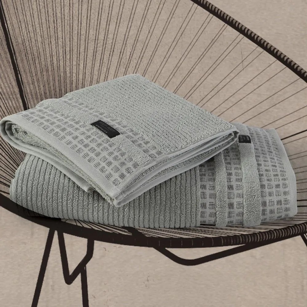 Πετσέτα Dexter Grey Green Nef-Nef Προσώπου 50x100cm 100% Cotton