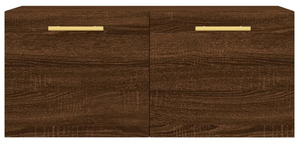 vidaXL Ντουλάπι Τοίχου Καφέ Δρυς 80x36,5x35 εκ. Επεξεργασμένο Ξύλο