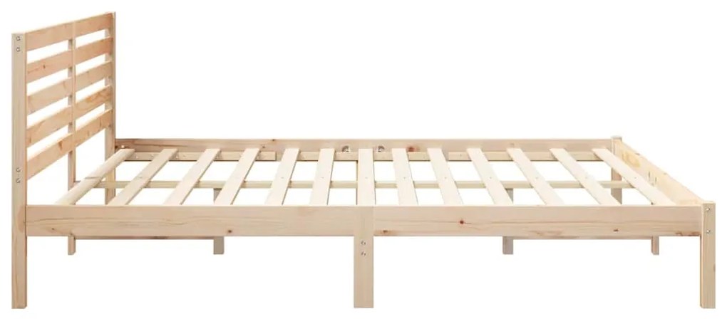 vidaXL Σκελετός Κρεβατιού Καφέ 180 x 200 cm Μασίφ ξύλο πεύκου