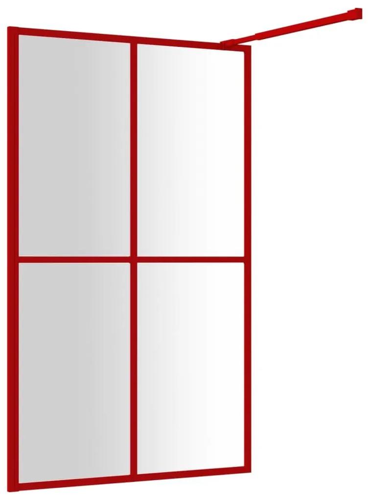 Διαχωριστικό Ντουζιέρας Κόκκινο 118 x 195εκ. Διαφανές Γυαλί ESG - Κόκκινο