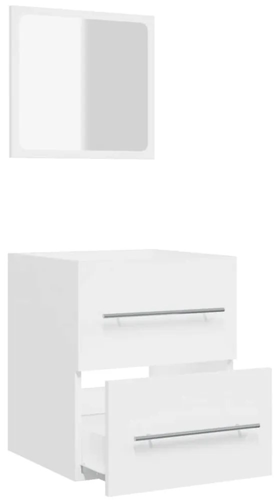 vidaXL Ντουλάπι Μπάνιου με Καθρέφτη Λευκό 41x38,5x48 εκ.