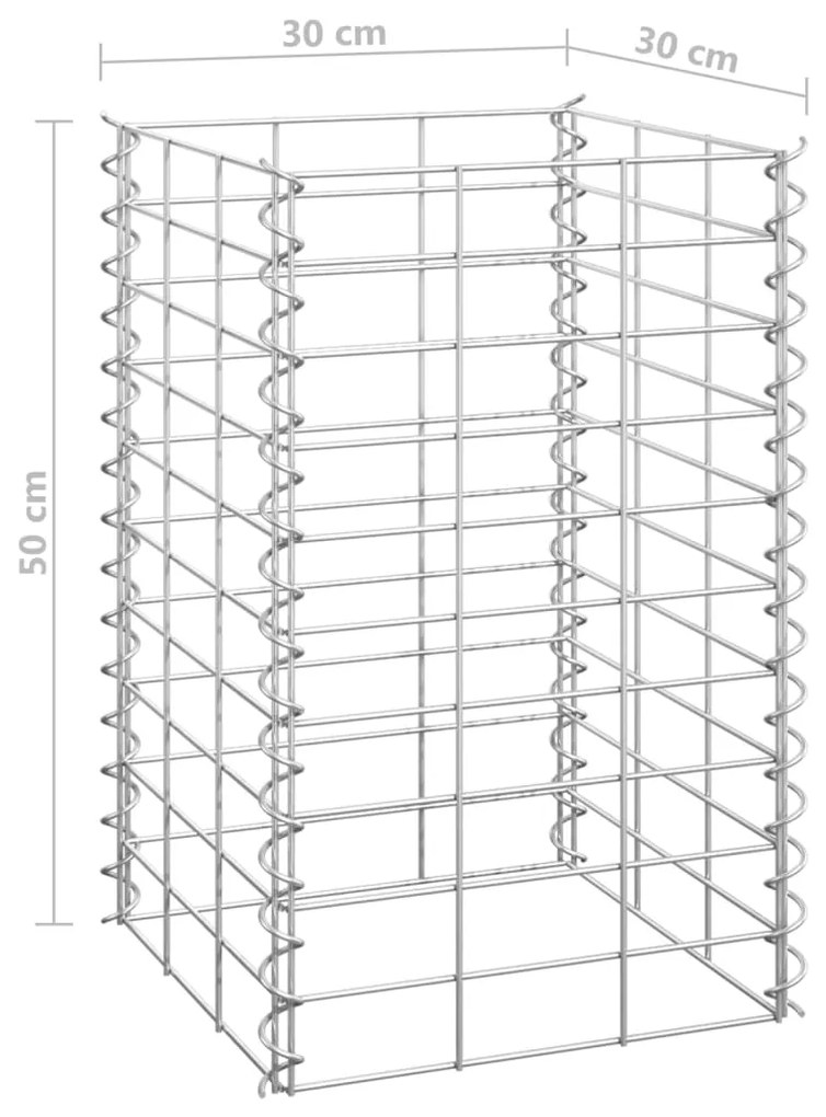 vidaXL Συρματοκιβώτια-Γλάστρες Υπ. 4τεμ 30x30x50/100/150/200εκ Σιδερ.