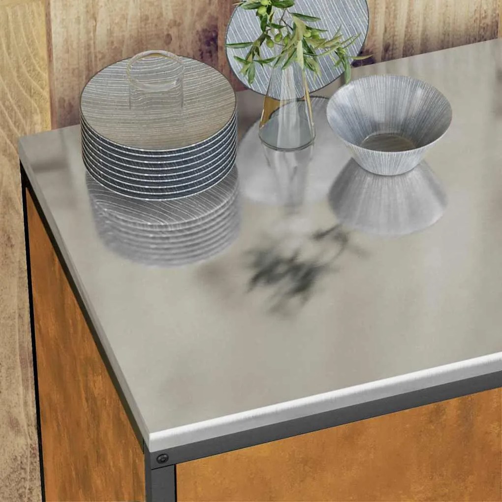 vidaXL Σετ Αποθήκευσης Κουζίνας 2 pcs Σκ rusty 150 x 50 x 92 εκ.