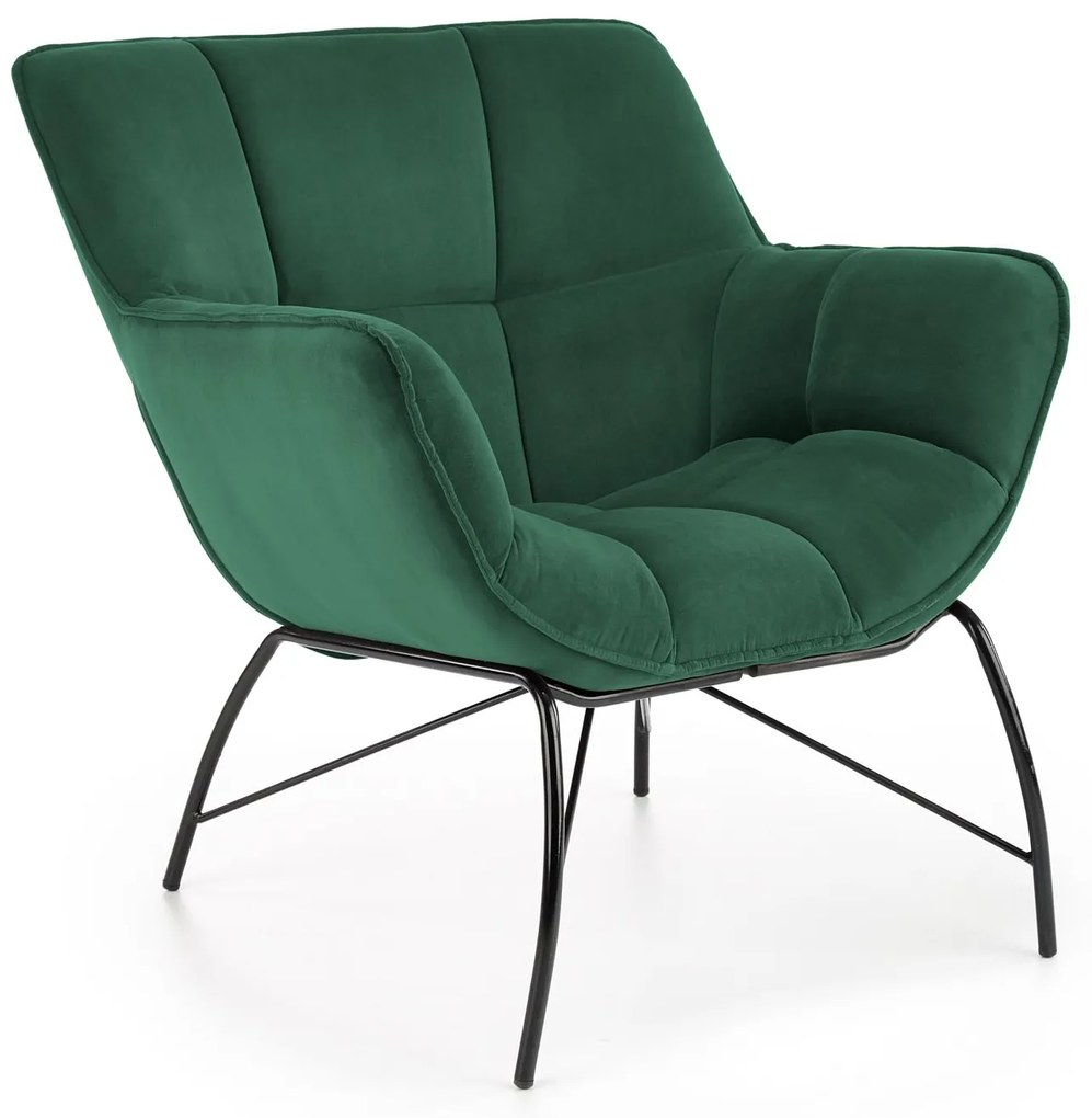 BELTON leisure chair color: dark green