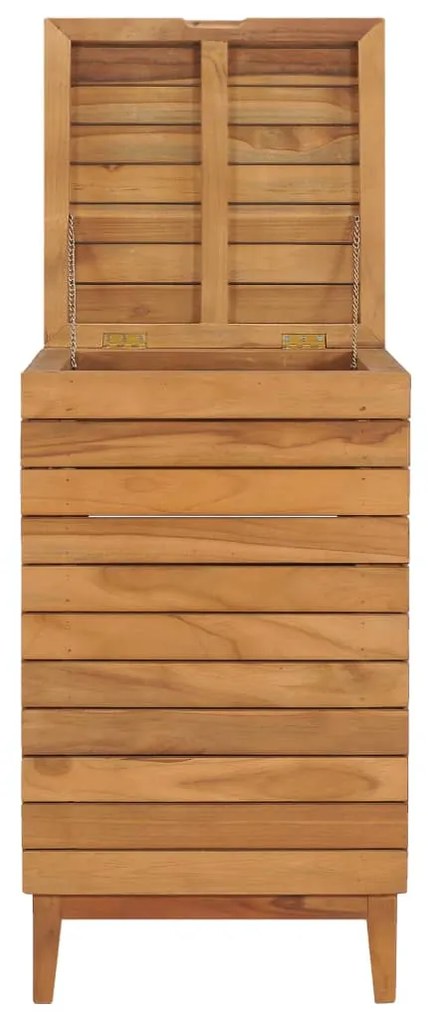vidaXL Καλάθι Απλύτων 40 x 40 x 70 εκ. από Μασίφ Ξύλο Teak