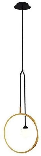 Κρεμαστό Φωτιστικό ARTE ILLUMINA 5W+1XG9 Μαύρο Iron 144-15036 Eurolamp-144-15036-Μαύρο-Χρυσό 144-15036