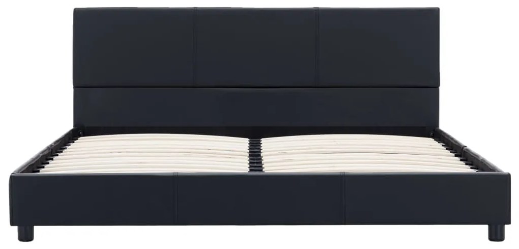 vidaXL Πλαίσιο Κρεβατιού Μαύρο 140 x 200 εκ. από Συνθετικό Δέρμα