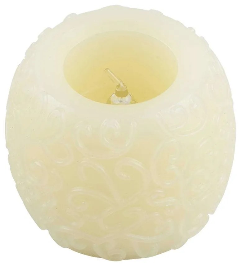 Διακοσμητικό Κερί Led 79537 Φ6x5cm Με Μπαταρία 2700K Beige GloboStar Plastic