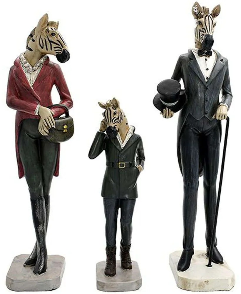 Διακοσμητικές Φιγούρες Zebra (Σετ 3Τμχ) 374-224-333 8x11x39/8x9x37/6x8x26cm Multi Polyresin
