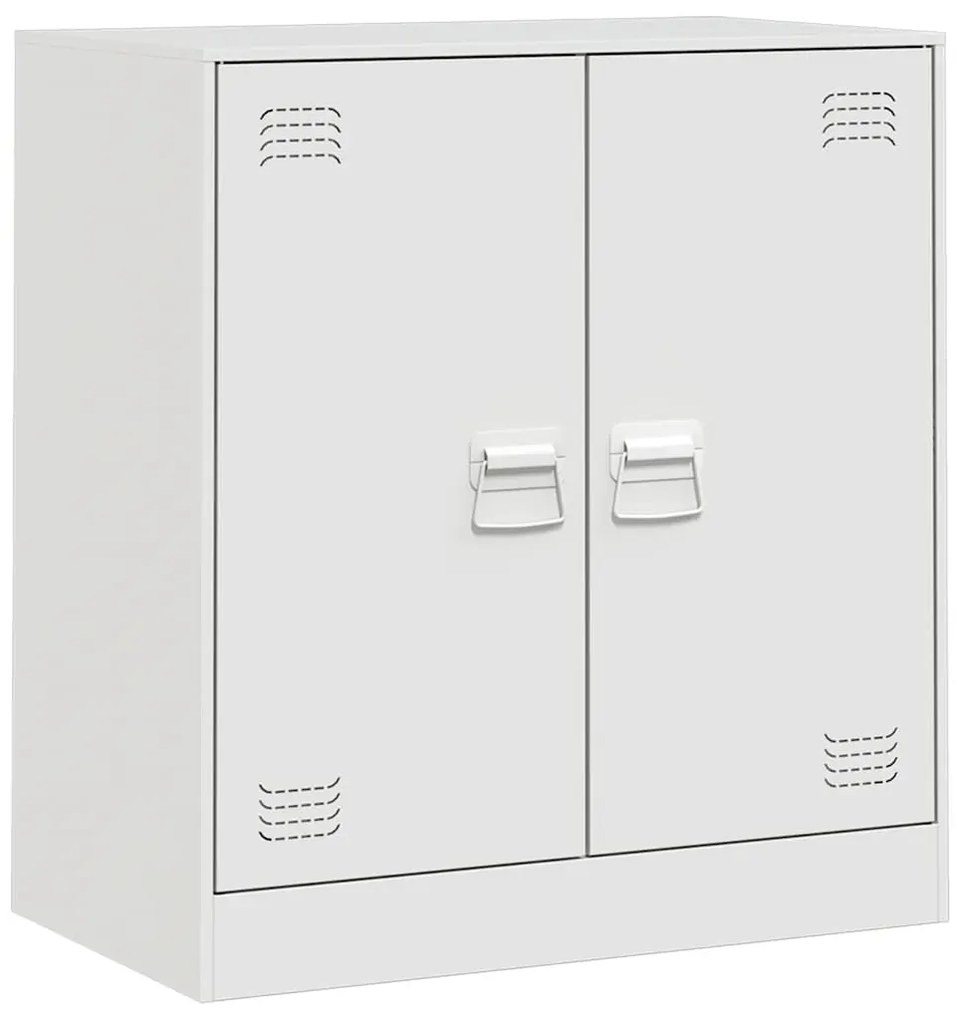 vidaXL Μπουφές Λευκός 67x39x73 εκ. από Ατσάλι