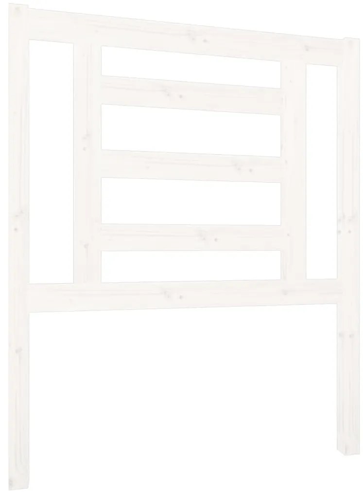 vidaXL Κεφαλάρι Κρεβατιού Λευκό 81 x 4 x 100 εκ. από Μασίφ Ξύλο Πεύκου