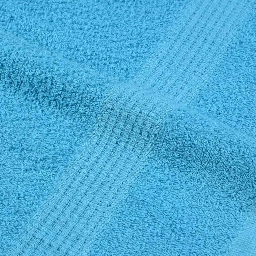 vidaXL Πετσέτες ντους 10 τεμάχια Τυρκουάζ 70x140cm 360gsm 100% βαμβάκι