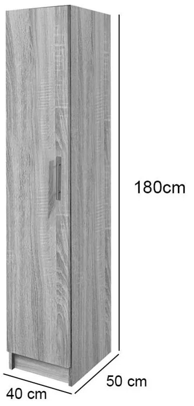 Ντουλάπα Eva 1 Φυλλη Σονόμα 40x50x180 εκ.